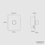 1G Two Way Dimmer Slimline Switch - Clear Antique Brass