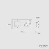 Single Socket + USB A+C Fast Charge - Paintable White