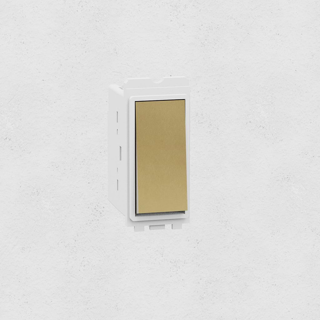 Retractive Rocker Switch | Antique Brass White | Switches & Sockets ...