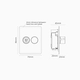 2G Mixed Slimline Switch 1T1D - Antique Brass