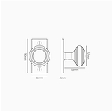 Poplar Short Plate Sprung Door Knob - Polished Nickel