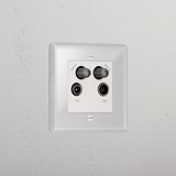 Clear Aerial Designer Socket White