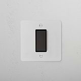 Paintable bronze black 1G centre retractive rocker switch for 1G switches & dimmers, featuring a black toggle.