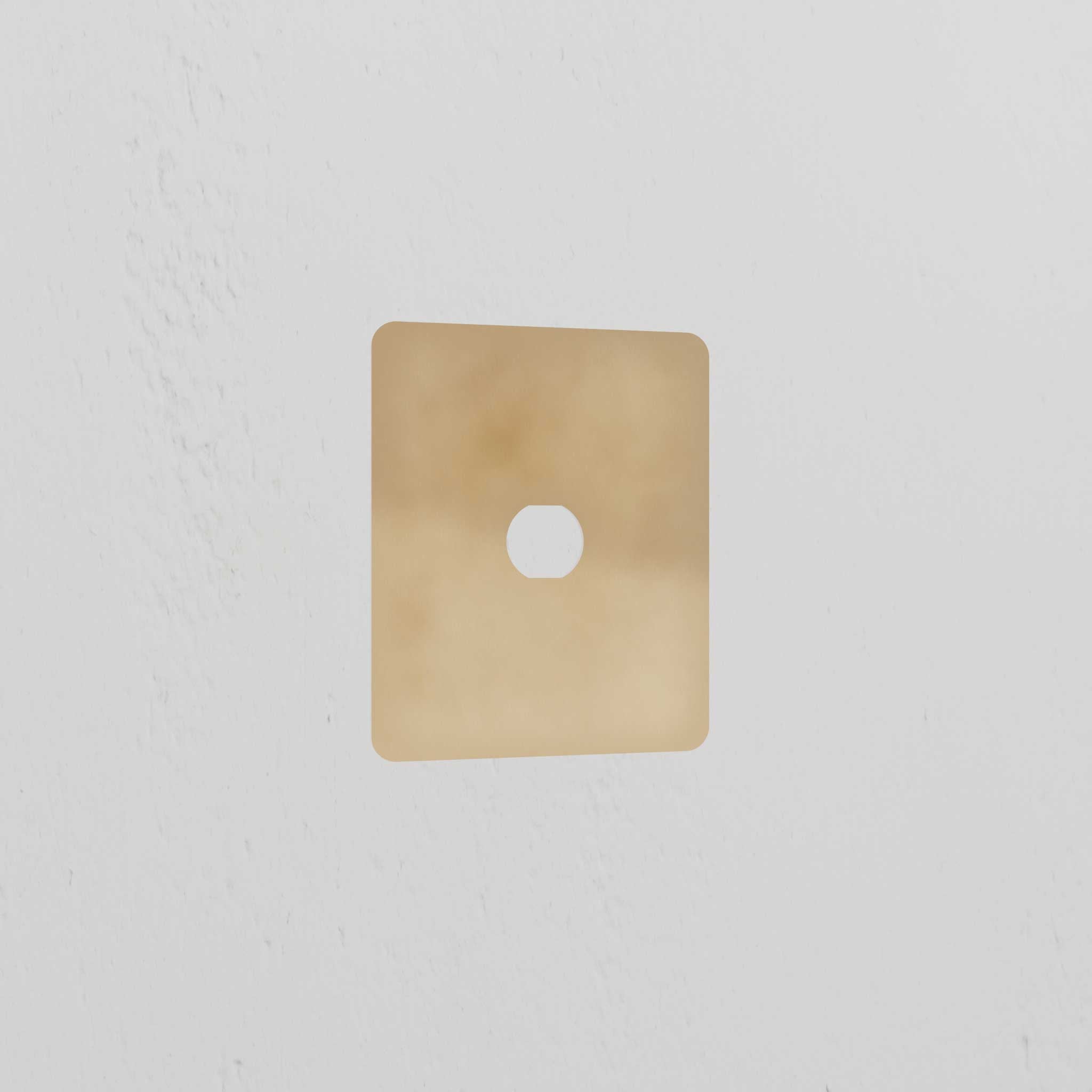 1G Slimline Switch Plate - Antique Brass