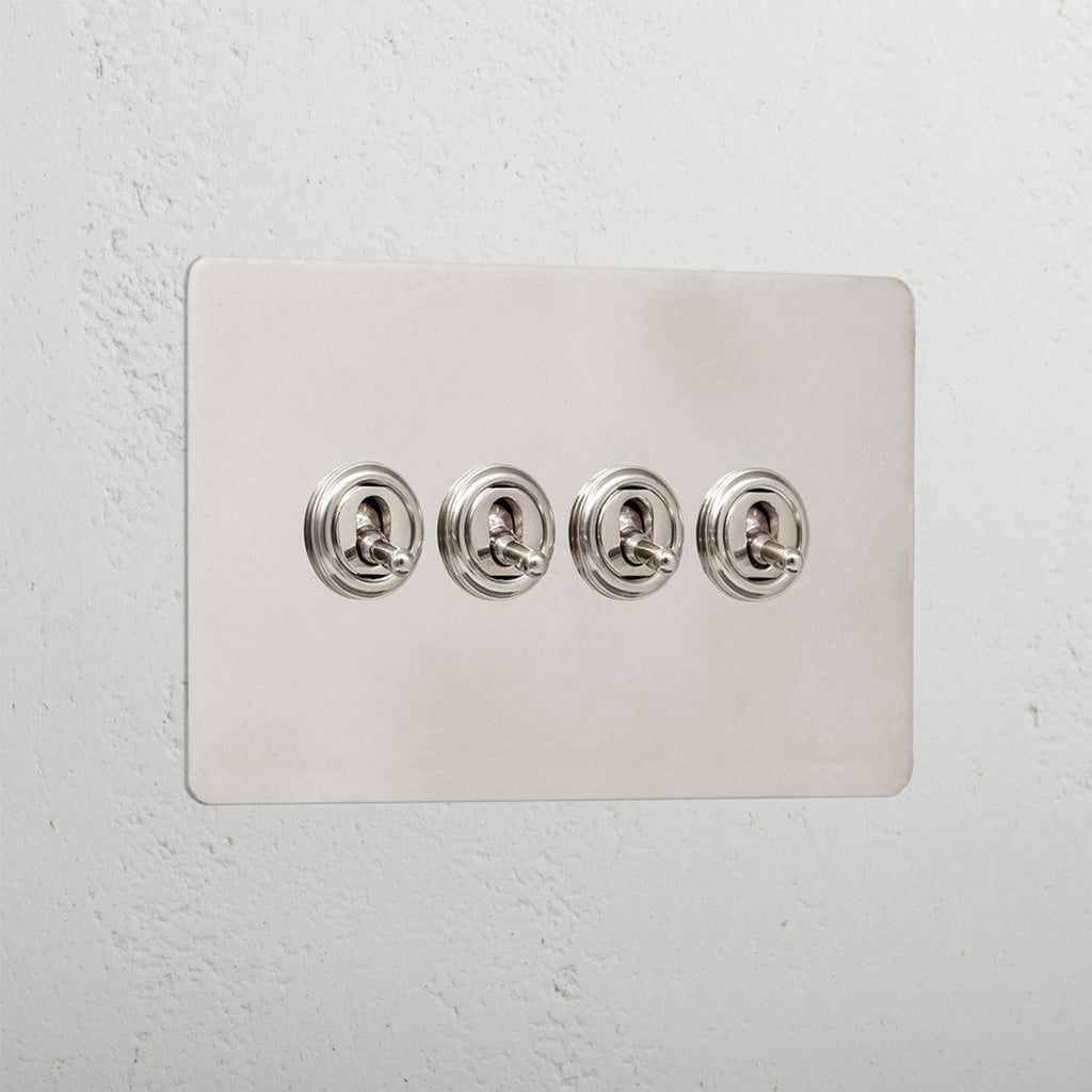 4G Two Way Toggle Switch - Polished Nickel
