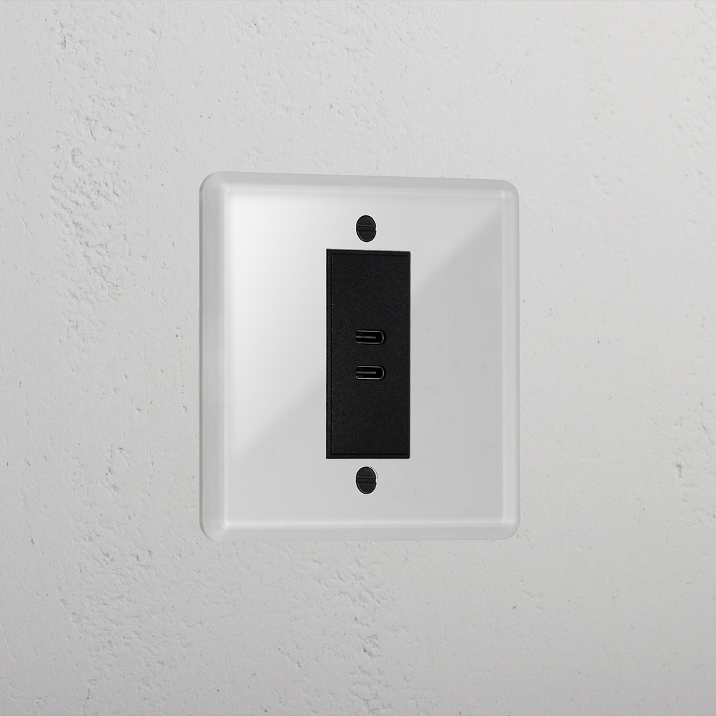 USB C+C Socket | Clear Black – Corston