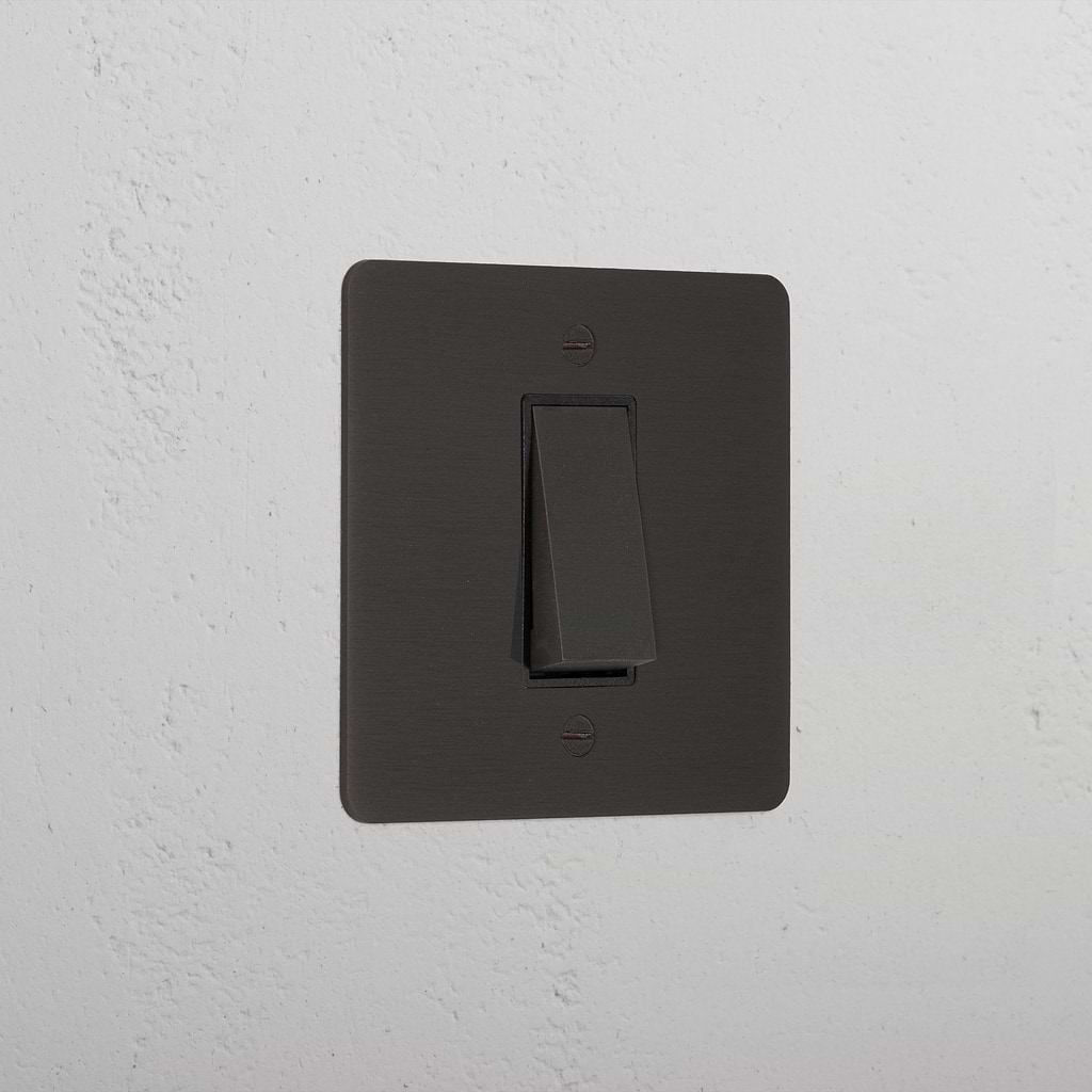 1G Two Way Rocker Switch - Bronze Black