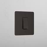 1G Two Way Rocker Switch - Bronze Black