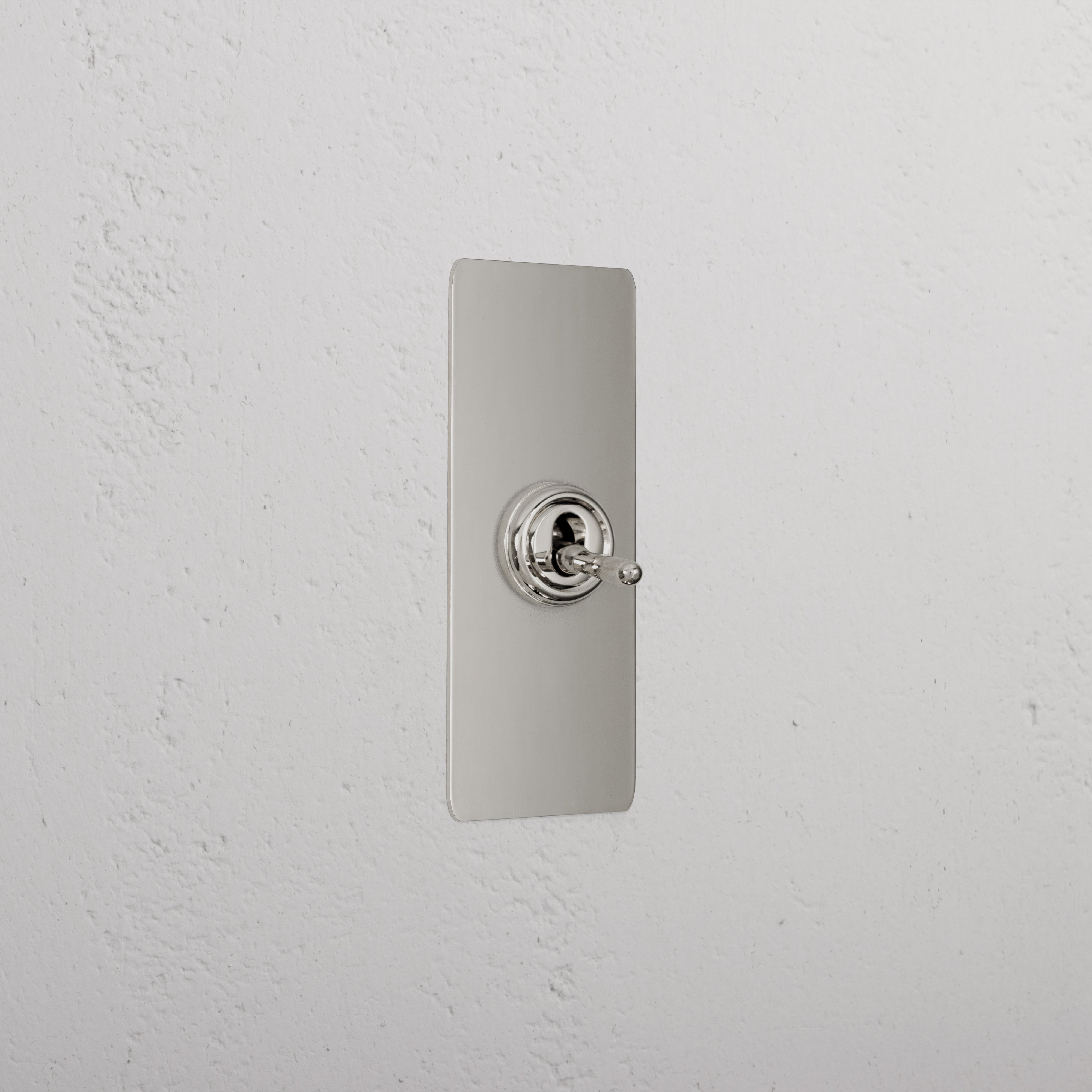 1G Architrave Retractive Toggle Switch - Polished Nickel