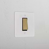 1G Two Way Rocker Switch _ Paintable Antique Brass Black