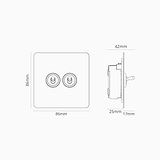 2G Intermediate Toggle Switch - Polished Nickel