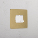 Luxury Antique Brass Switched Fused Spur White