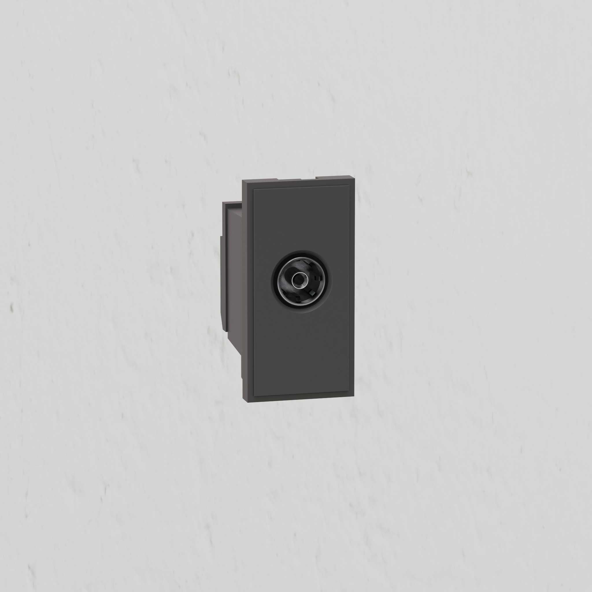 Tv Single Outlet - Black