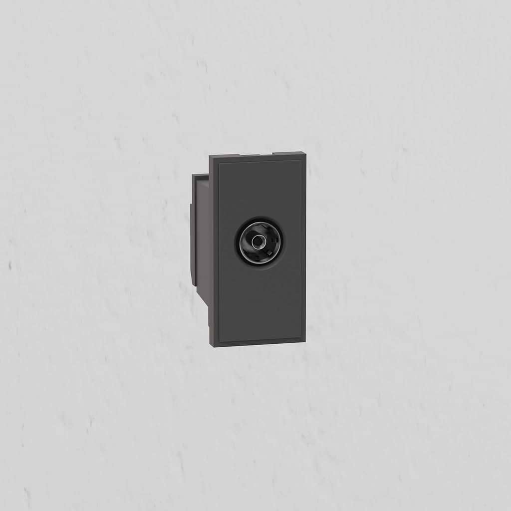 Tv Single Outlet - Black