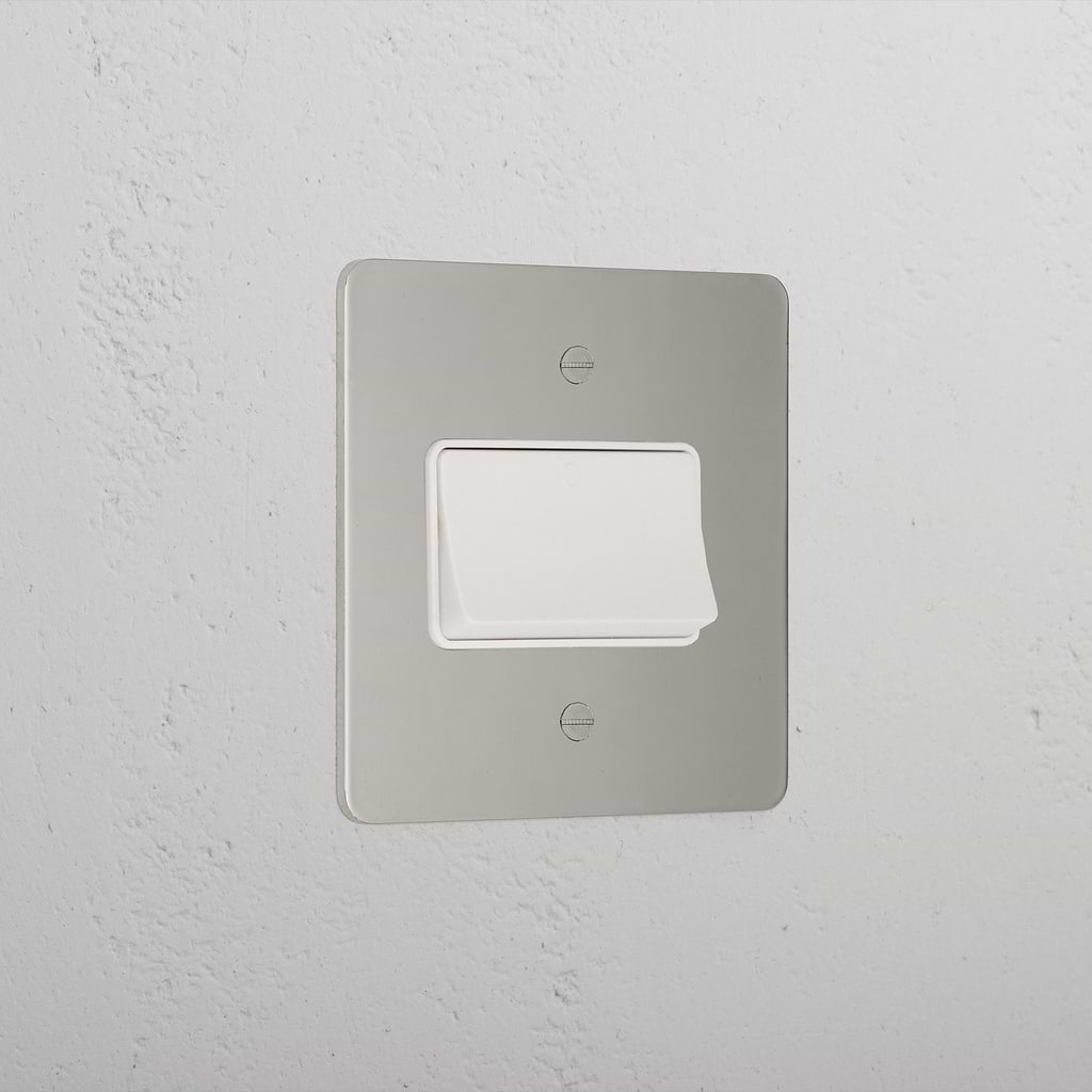 Luxury Polished Nickel Fan Isolator Switch White