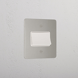 Luxury Polished Nickel Fan Isolator Switch White