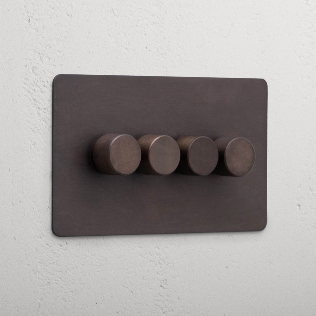 Bronze Elegant 4 Gang 2 Way Dimmer Switch