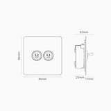 2G Two Way Toggle Switch - Polished Nickel