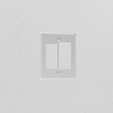 25mm Module & 1G Rocker Switch Slimline Plate - Clear White