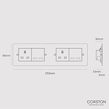 2x 13A Socket + 2x USB A+C Port Fast Charge - Polished Nickel White