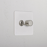 2G Mixed Switch 1T1D _ Paintable Polished Nickel