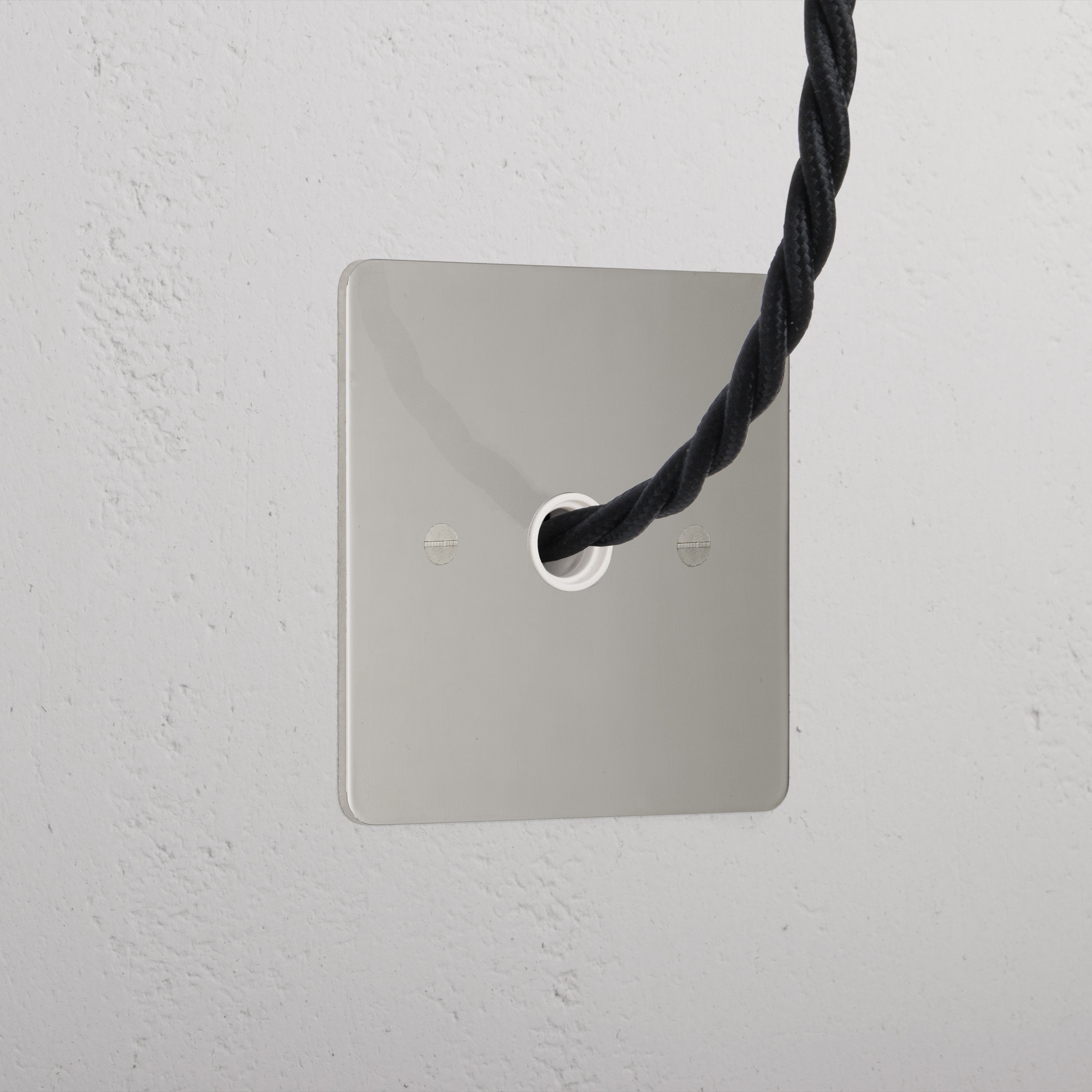 Premium Polished Nickel Flex Outlet White