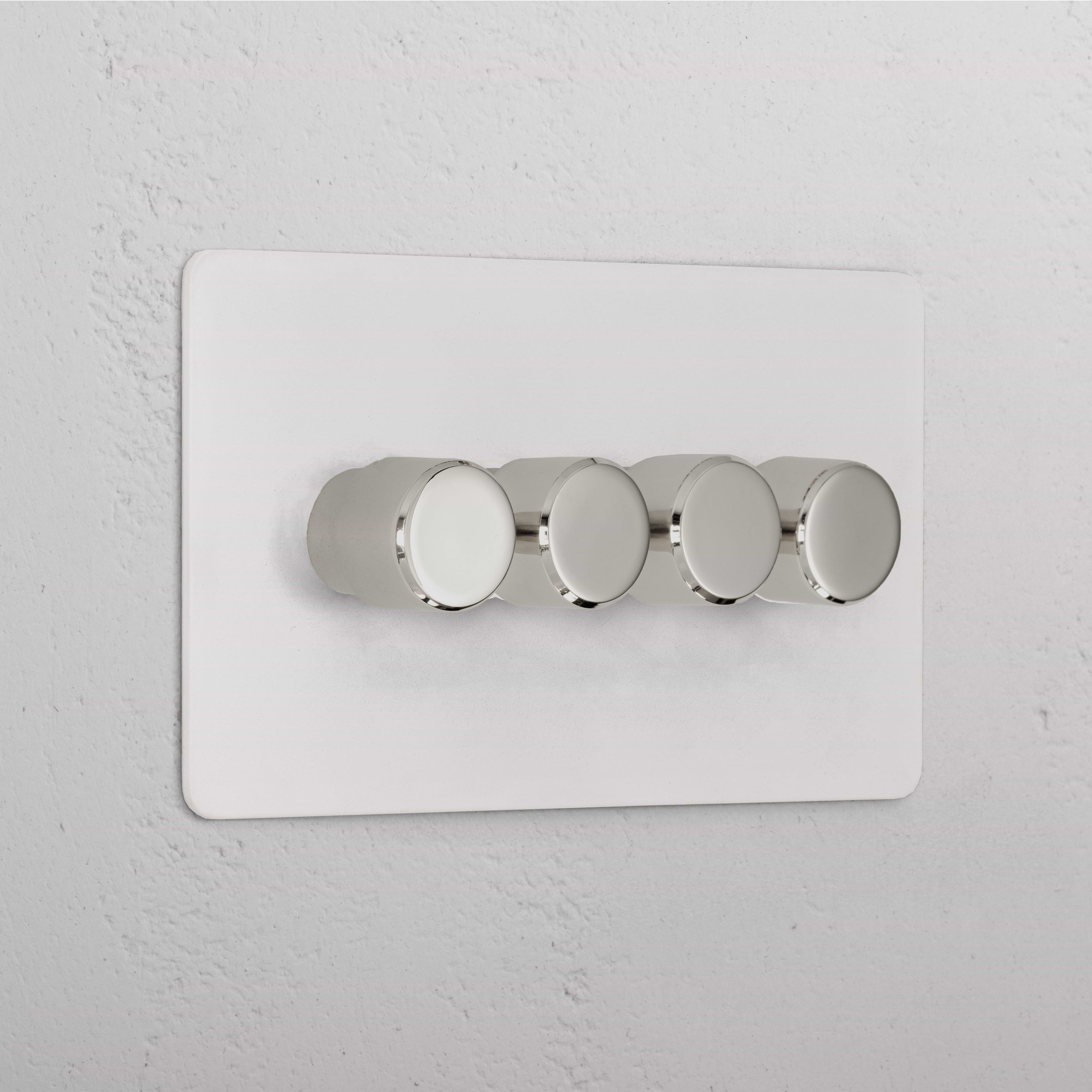 4G Dimmer Switch - Paintable Polished Nickel