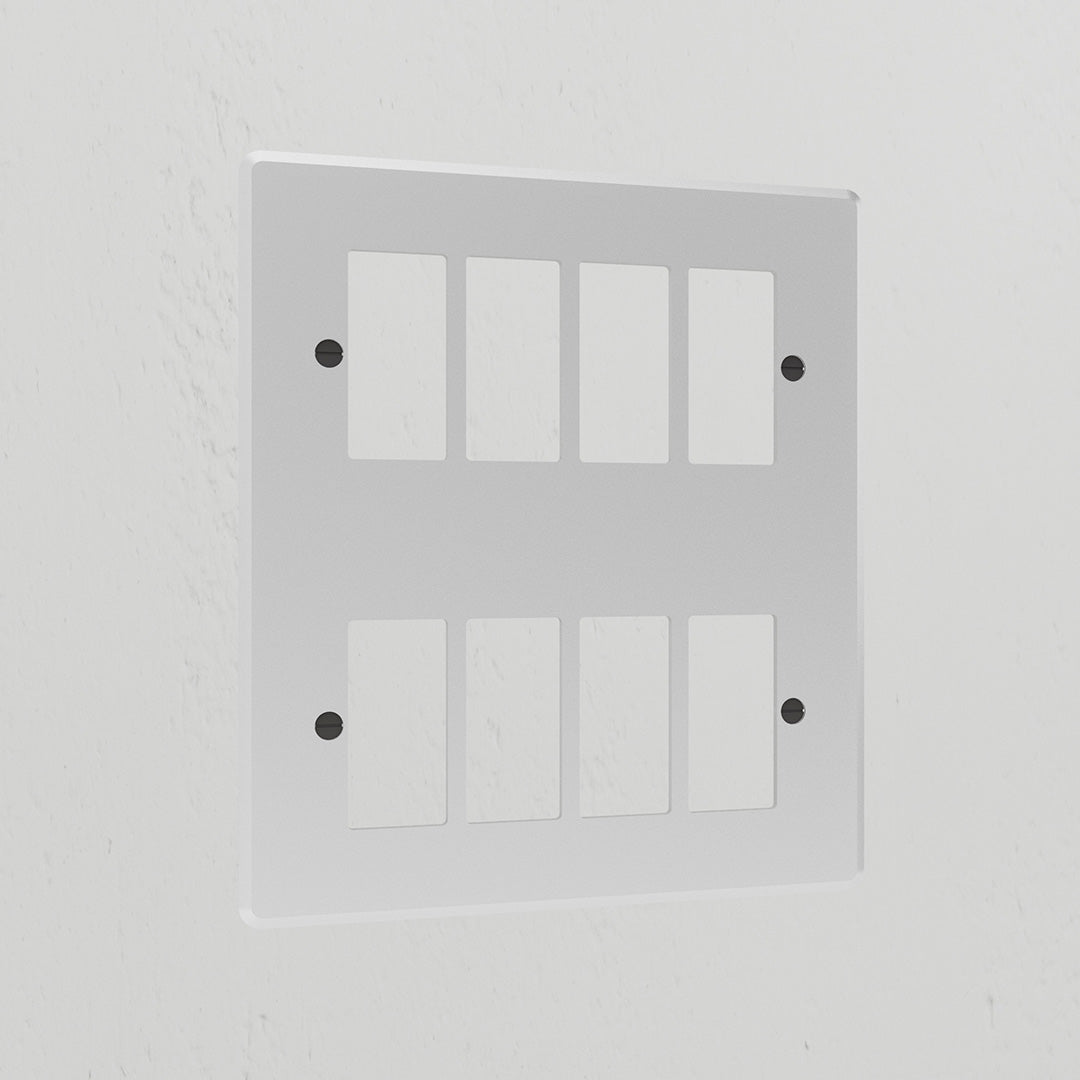 8G Rocker Switch Plate - Clear Black