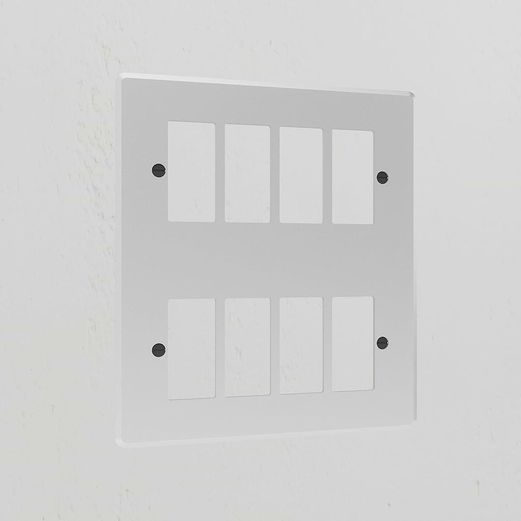 8G Rocker Switch Plate - Clear Black