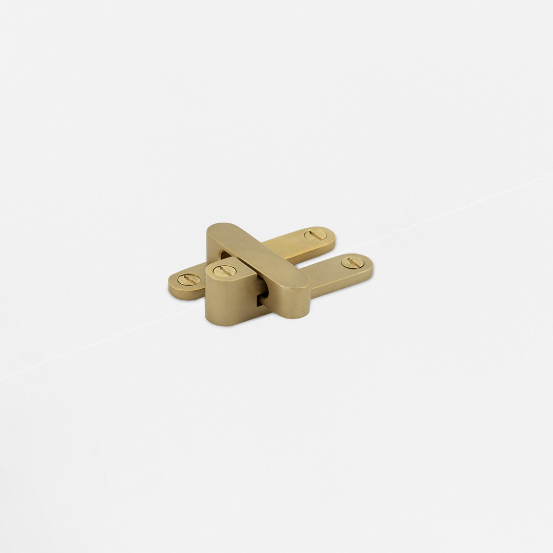 Belmont Single Sash Window Fastener - Antique Brass