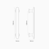 Milliner Furniture Handle 128mm - Polished Nickel