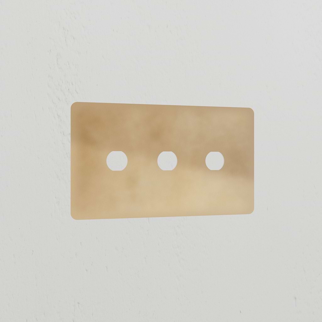 3G Switch Plate - Antique Brass
