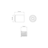Belmont Sash Window Stop Pair - Polished Nickel