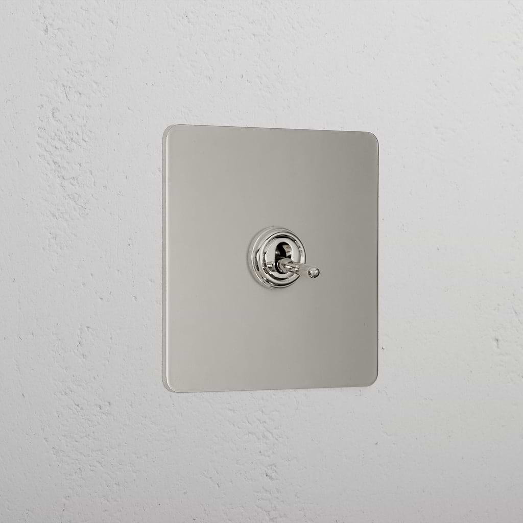 1G Double Pole Toggle Switch - Polished Nickel