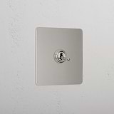 1G Double Pole Toggle Switch - Polished Nickel