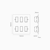 6G Two Way Rocker Switch - Paintable Polished Nickel White