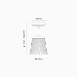 Richmond Medium Pendant Light Fluted Glass - Polished Nickel