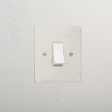 Elegant Polished Nickel 45A Cooker Switch White