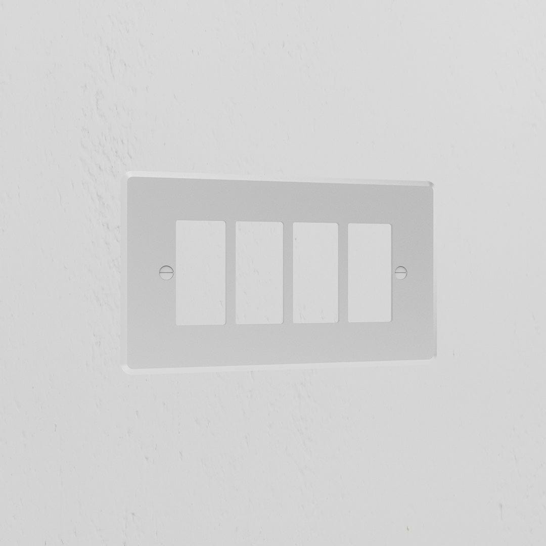 4G Rocker Switch Plate - Clear White