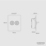 2G Two Way Toggle Slimline Switch - Clear Polished Nickel