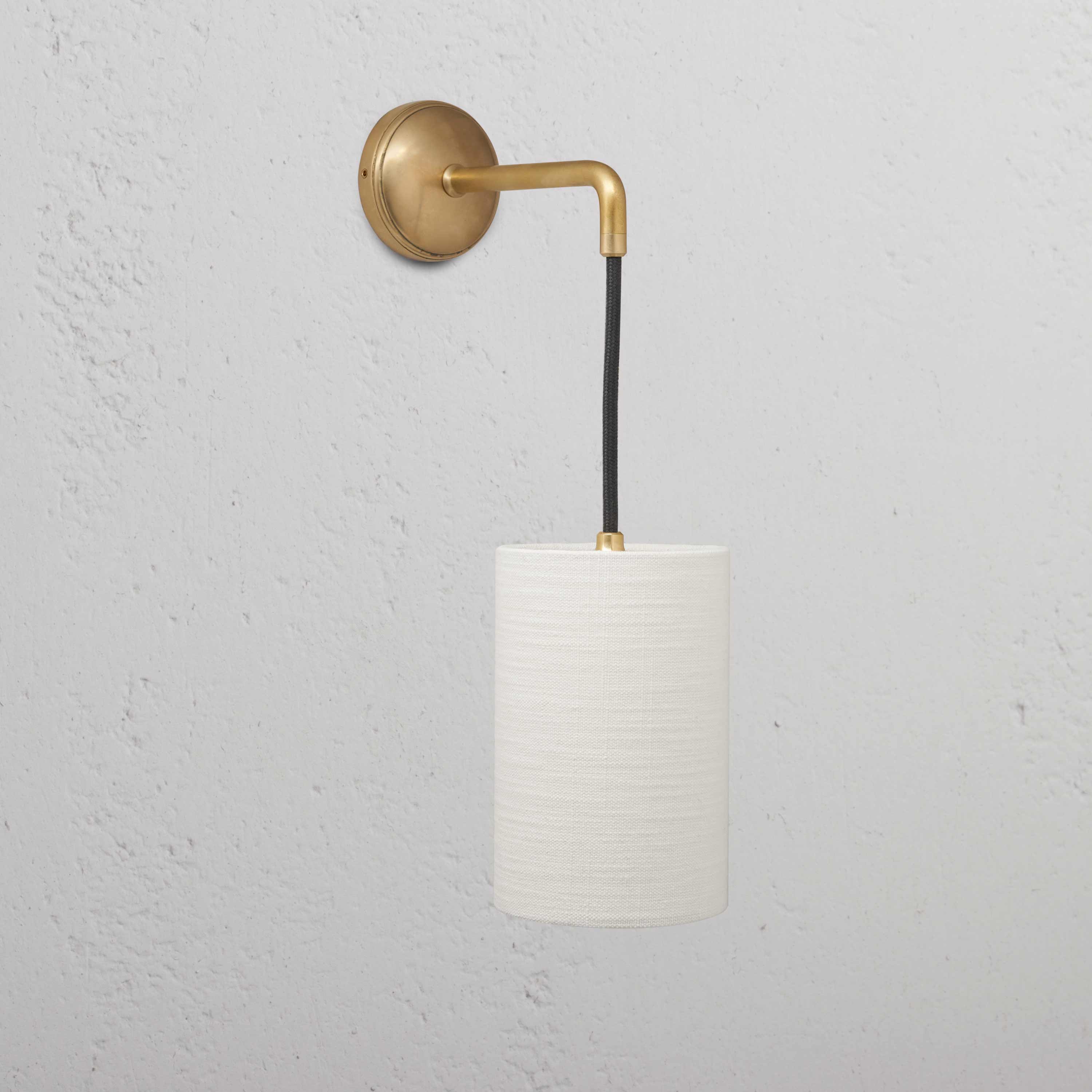Primrose Small Hanging Wall Light Alabaster White - Antique Brass