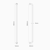 Sycamore Furniture Handle 384mm - Polished Nickel