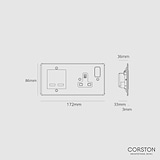 Single Socket + USB A+C Fast Charge - Clear Black