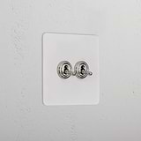 2G Two Way Toggle Switch _ Paintable Polished Nickel