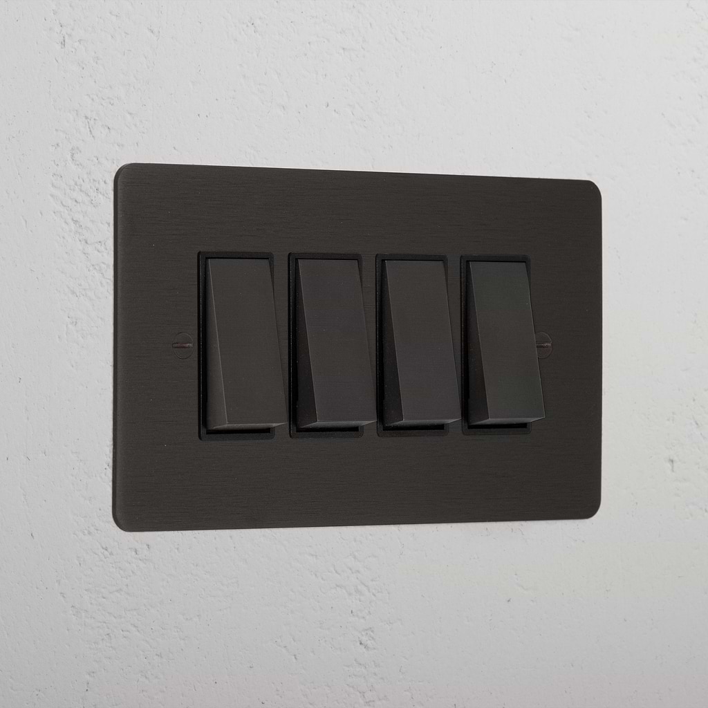 4G Two Way Rocker Switch - Bronze Black