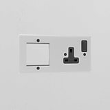 1G 50mm Module & Single Socket Uk Plate - Clear Black