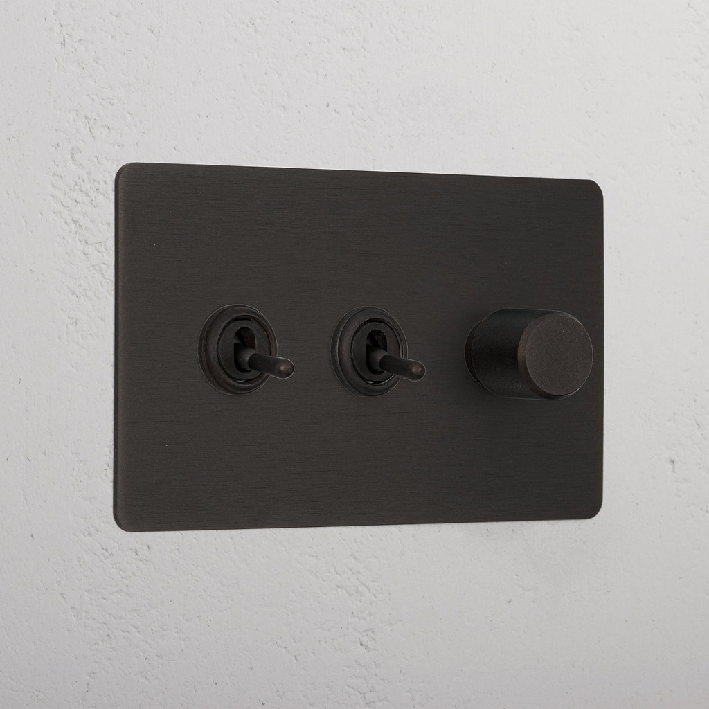 Bronze 3 Gang Mixed Premium Light Switch