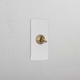 1G Architrave Retractive Toggle Switch _ Paintable Antique Brass