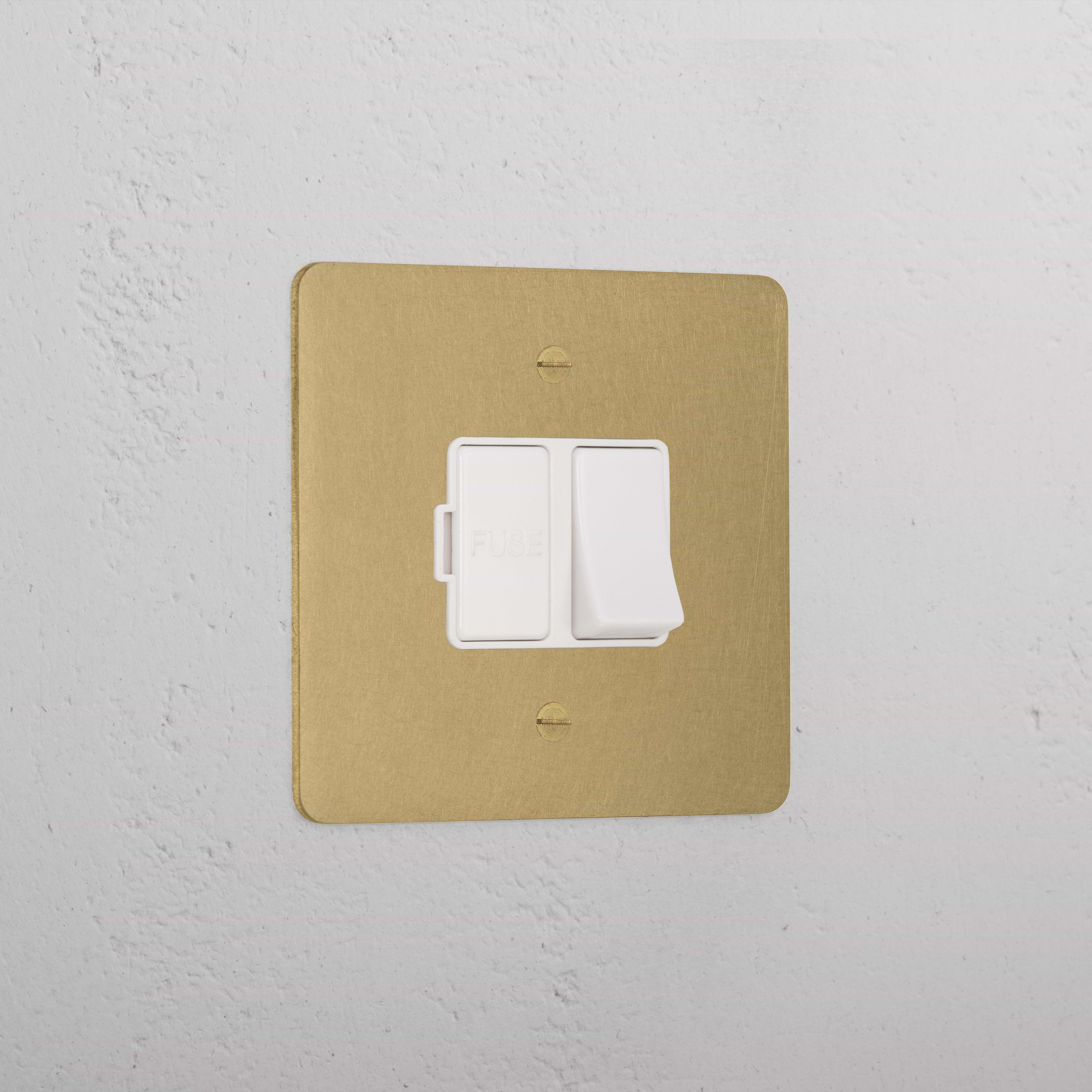 Luxury Antique Brass Switched Fused Spur White