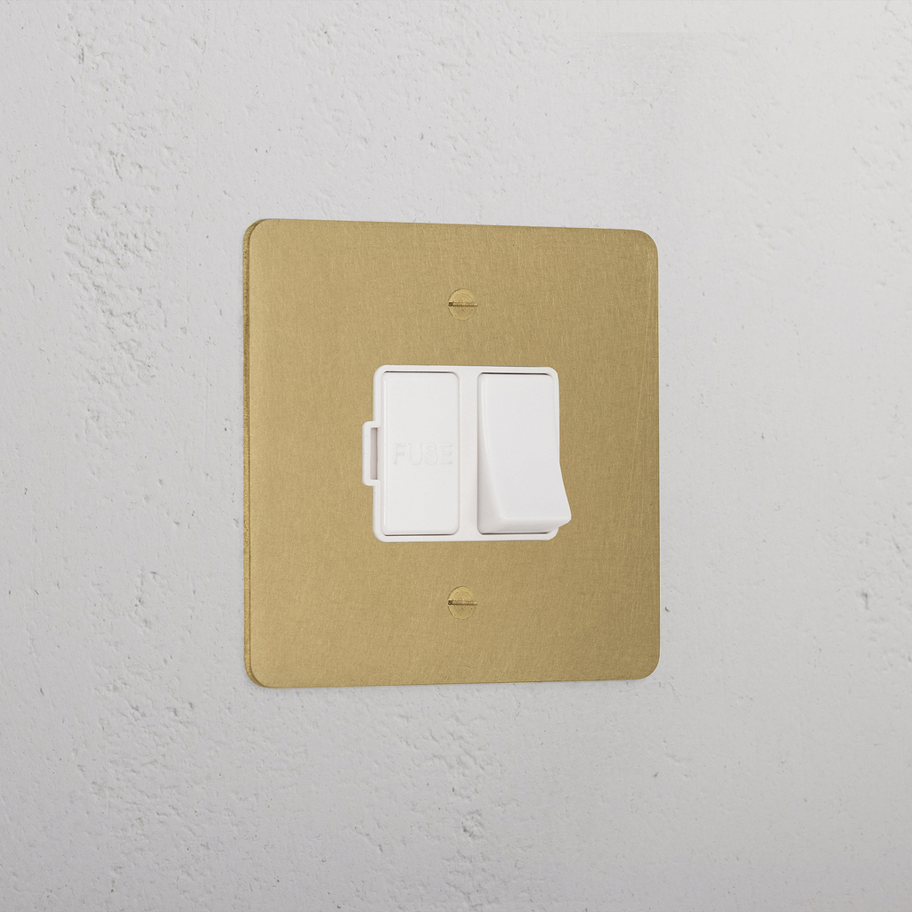 Luxury Antique Brass Switched Fused Spur White